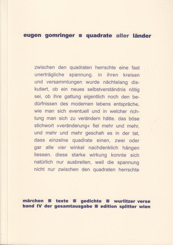 Cover-Bild Quadrate aller Länder, Band IV