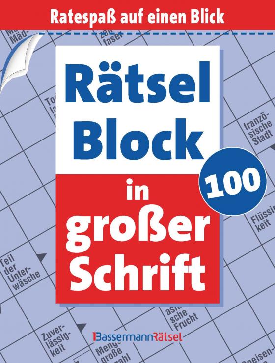 Cover-Bild Rätselblock in großer Schrift 100 (5 Exemplare à 2,99 €)