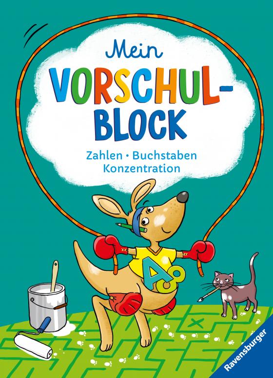 Cover-Bild Ravensburger Mein Vorschul-Block - Zahlen, Buchstaben, Konzentration - Rätselspaß für Vorschulkinder ab 5 Jahren - Vorbereitung auf Schule
