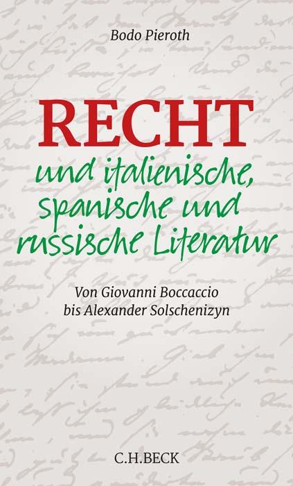 Cover-Bild Recht und italienische, spanische und russische Literatur