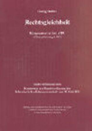 Cover-Bild Rechtsgleichheit