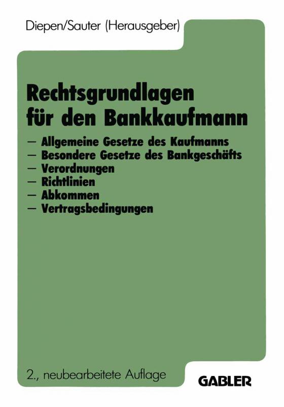 Cover-Bild Rechtsgrundlagen für den Bankkaufmann
