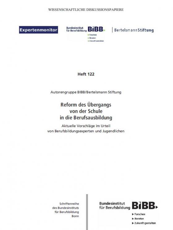 Cover-Bild Reform des Übergangs von der Schule in die Berufsausbildung
