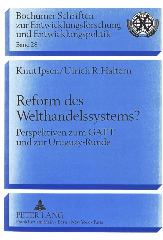 Cover-Bild Reform des Welthandelssystems?