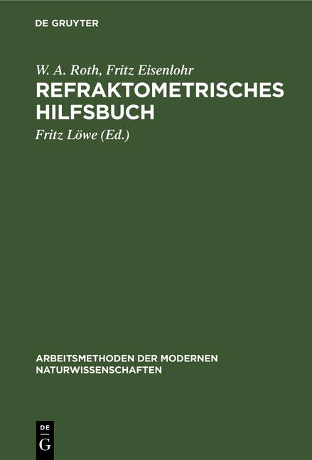 Cover-Bild Refraktometrisches Hilfsbuch
