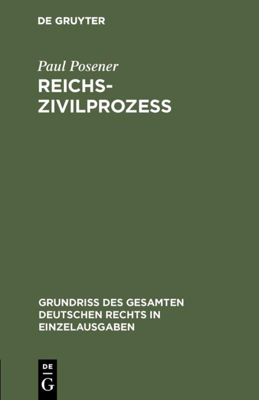 Cover-Bild Reichszivilprozeß