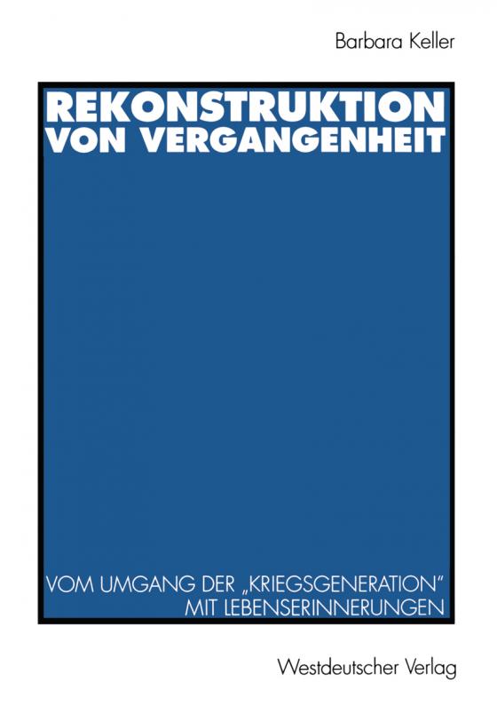 Cover-Bild Rekonstruktion von Vergangenheit