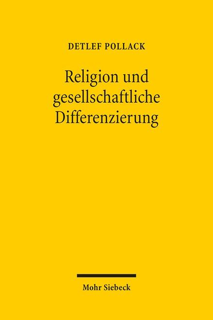 Cover-Bild Religion und gesellschaftliche Differenzierung