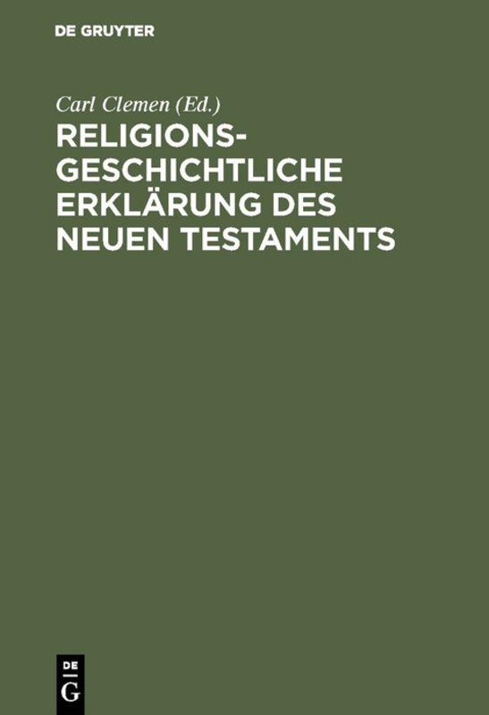 Cover-Bild Religionsgeschichtliche Erklärung des Neuen Testaments