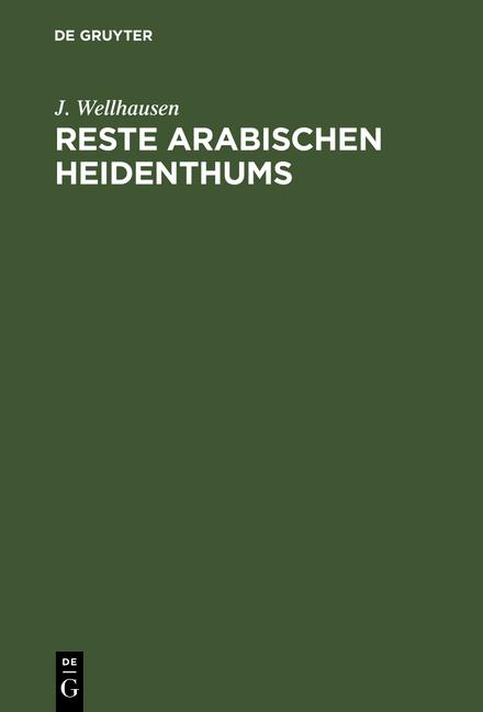 Cover-Bild Reste arabischen Heidenthums