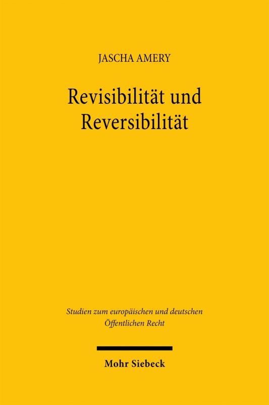 Cover-Bild Revisibilität und Reversibilität