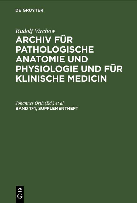 Cover-Bild Rudolf Virchow: Archiv für pathologische Anatomie und Physiologie... / Band 174