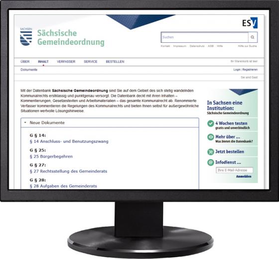 Cover-Bild Sächsische Gemeindeordnung - Jahresabonnement