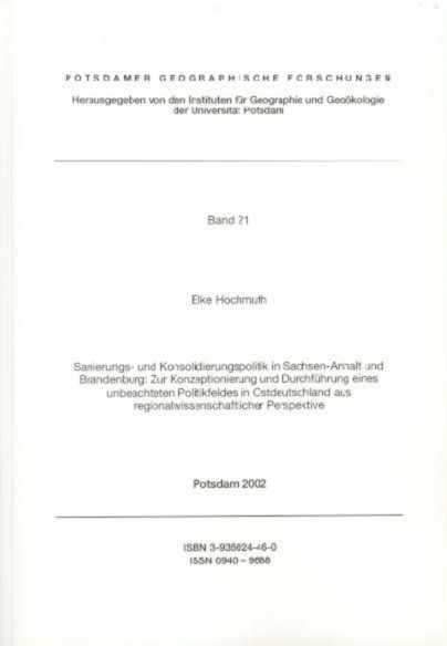 Cover-Bild Sanierungs- und Konsolidierungspolitik in Sachsen-Anhalt und Brandenburg