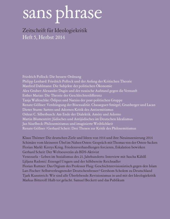 Cover-Bild sans phrase