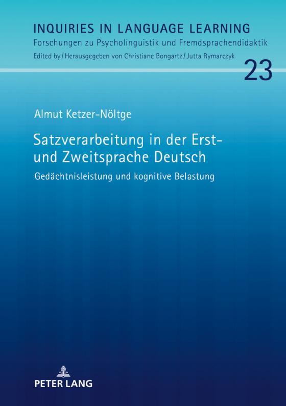 Cover-Bild Satzverarbeitung in der Erst- und Zweitsprache Deutsch