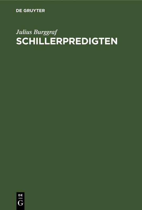 Cover-Bild Schillerpredigten