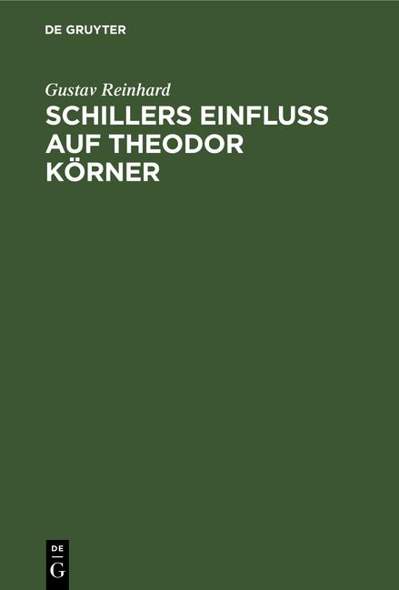 Cover-Bild Schillers Einfluss auf Theodor Körner