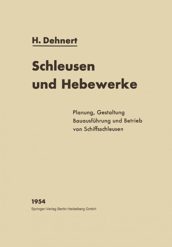 Cover-Bild Schleusen und Hebewerke