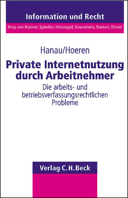 Cover-Bild Schriftenreihe Information und Recht / Private Internetnutzung durch Arbeitnehmer