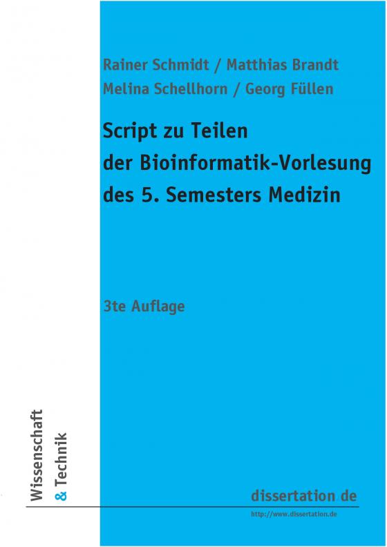 Cover-Bild Script zu Teilen der Bioinformatik
