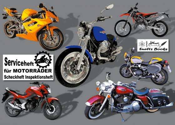 Cover-Bild Serviceheft für MOTORRÄDER - Scheckheft Inspektionsheft