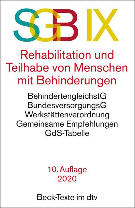 Cover-Bild SGB IX Rehabilitation und Teilhabe von Menschen mit Behinderungen