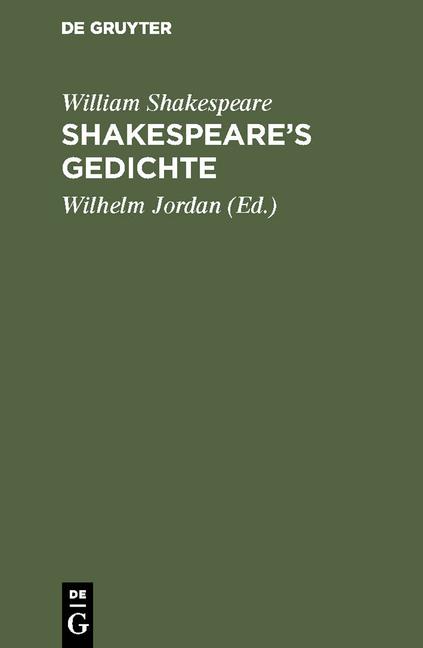 Cover-Bild Shakespeare’s Gedichte