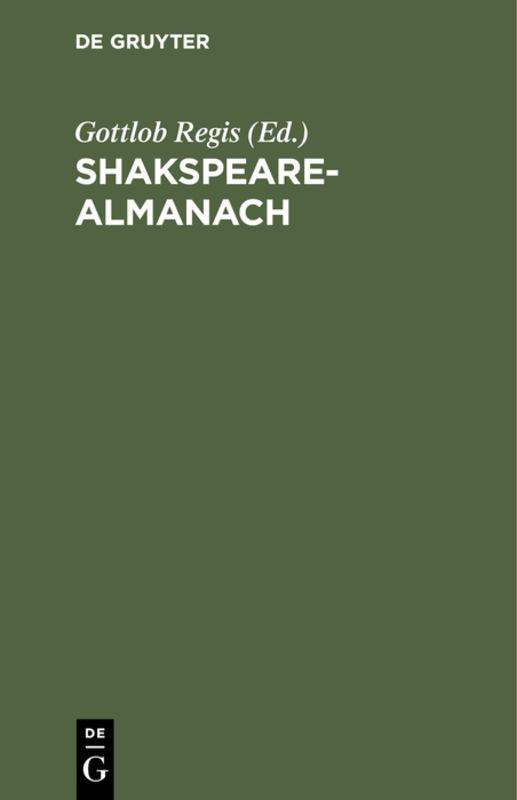 Cover-Bild Shakspeare-Almanach