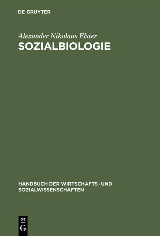 Cover-Bild Sozialbiologie
