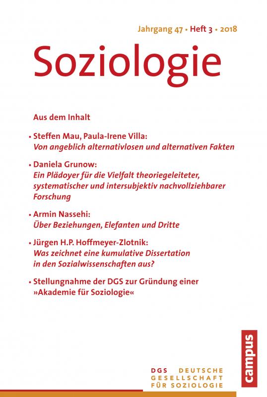 Cover-Bild Soziologie 3.2018