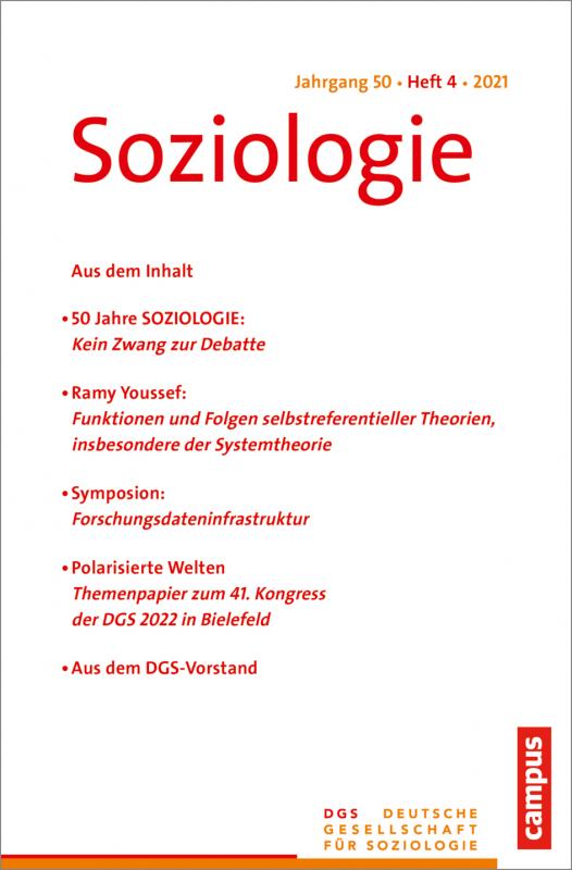 Cover-Bild Soziologie 4/2021