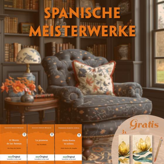 Cover-Bild Spanische Meisterwerke (3 Bücher + Audio-Online + exklusive Extras) - Frank-Lesemethode