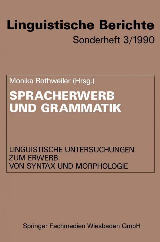 Cover-Bild Spracherwerb und Grammatik