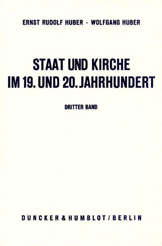 Cover-Bild Staat und Kirche im 19. und 20. Jahrhundert.