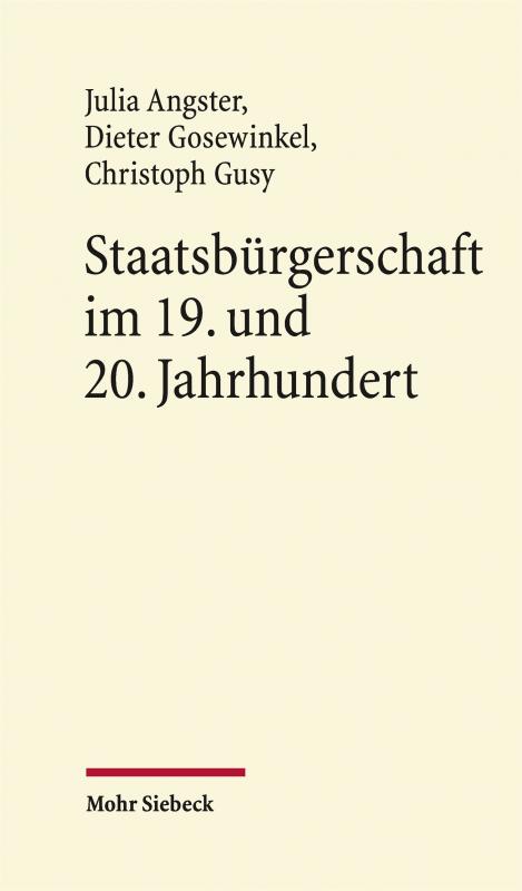 Cover-Bild Staatsbürgerschaft im 19. und 20. Jahrhundert