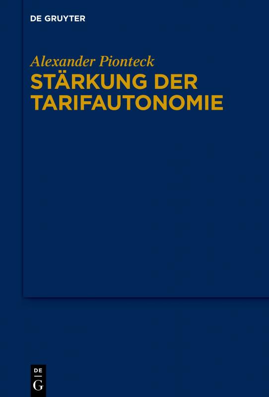 Cover-Bild Stärkung der Tarifautonomie