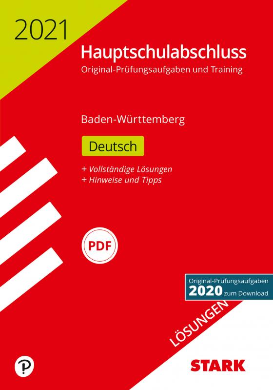 Cover-Bild STARK Lösungen zu Original-Prüfungen und Training Hauptschulabschluss 2021 - Deutsch 9. Klasse - BaWü