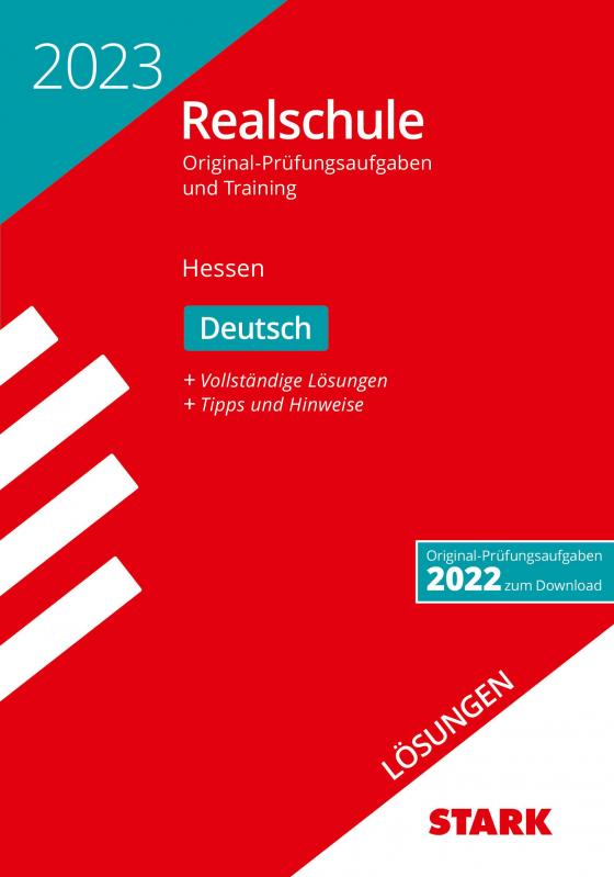 Cover-Bild STARK Lösungen zu Original-Prüfungen und Training Realschule 2023 - Deutsch - Hessen