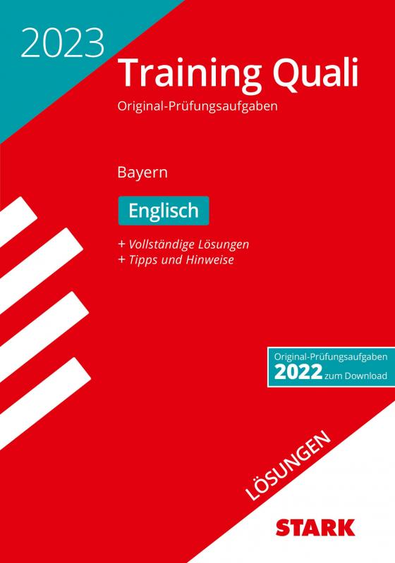 Cover-Bild STARK Lösungen zu Training Abschlussprüfung Quali Mittelschule 2023 - Englisch 9. Klasse - Bayern