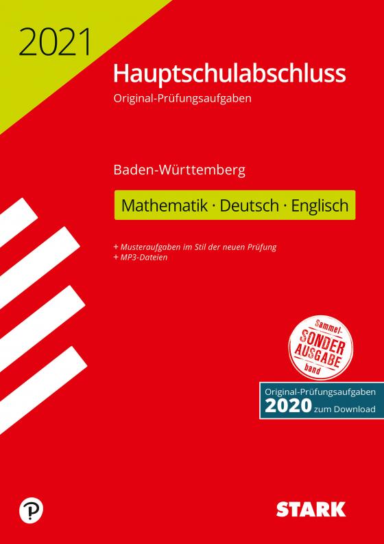 Cover-Bild STARK Original-Prüfungen Hauptschulabschluss 2021 - Mathematik, Deutsch, Englisch 9. Klasse - BaWü