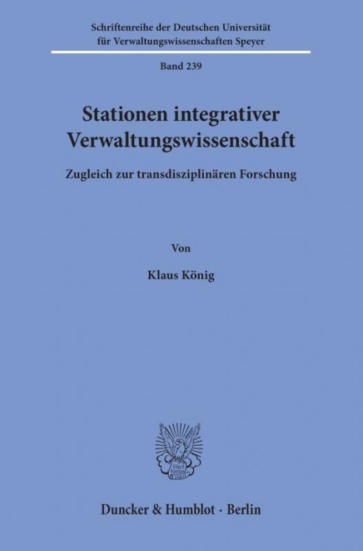 Cover-Bild Stationen integrativer Verwaltungswissenschaft.