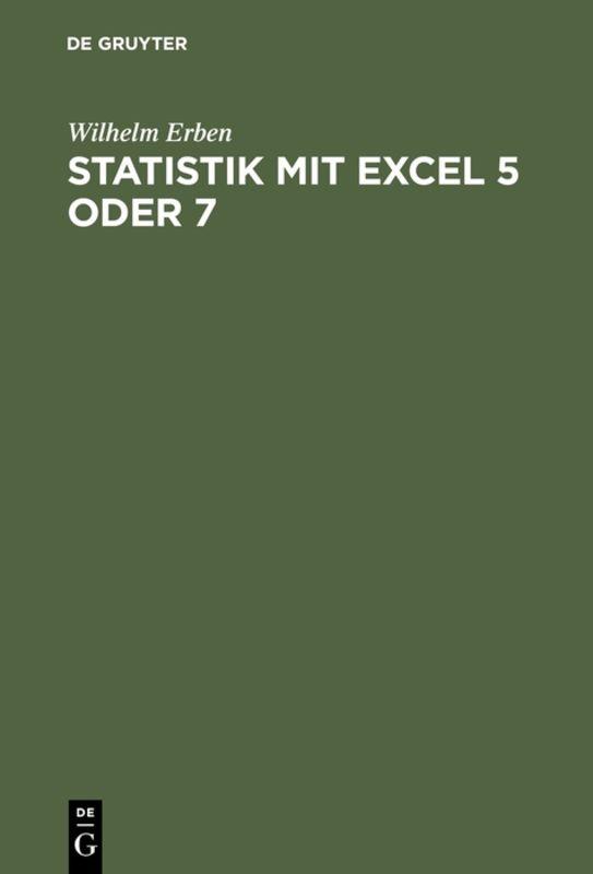 Cover-Bild Statistik mit Excel 5 oder 7