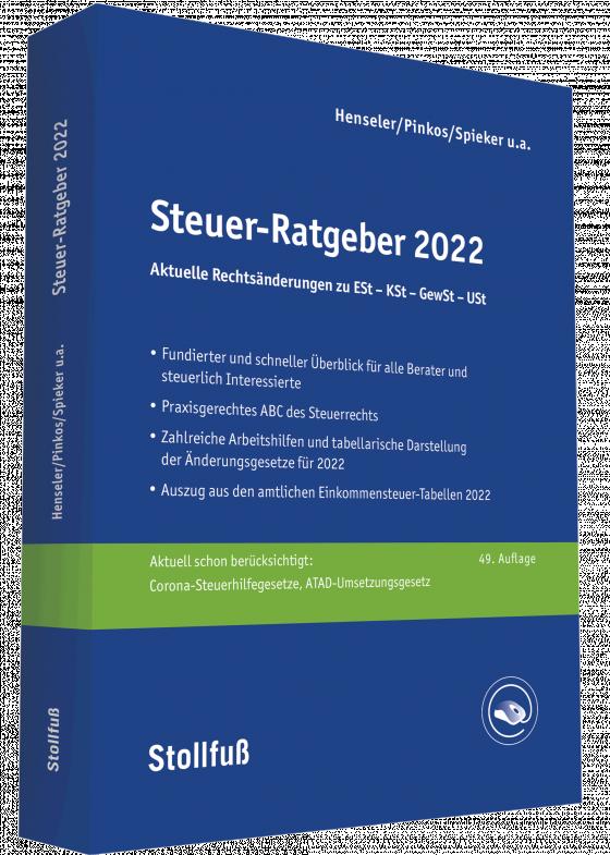 Cover-Bild Steuer-Ratgeber 2022