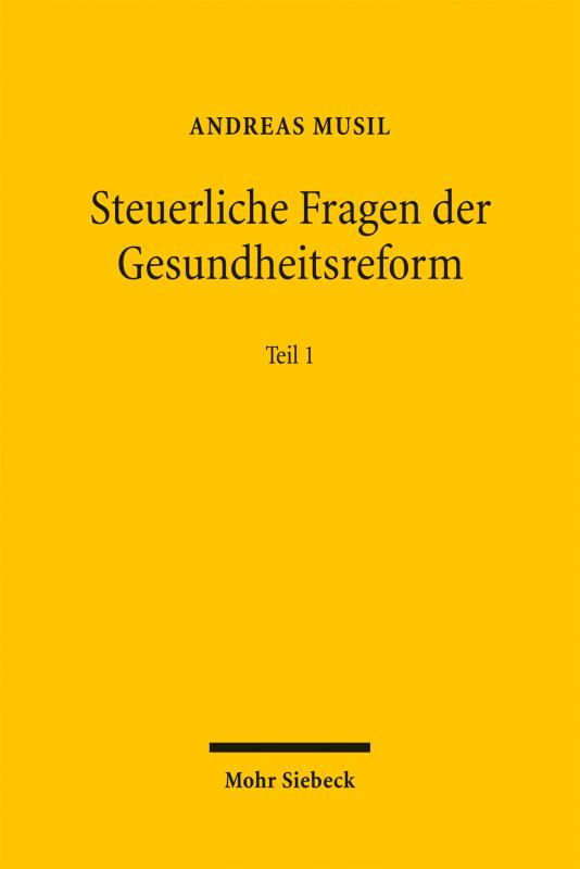Cover-Bild Steuerliche Fragen der Gesundheitsreform