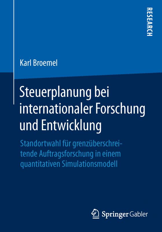 Cover-Bild Steuerplanung bei internationaler Forschung und Entwicklung