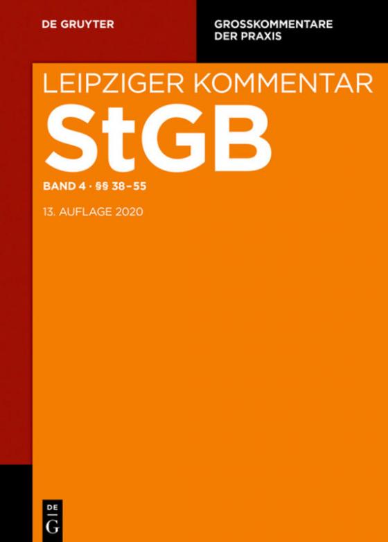 Cover-Bild Strafgesetzbuch. Leipziger Kommentar / §§ 38-55