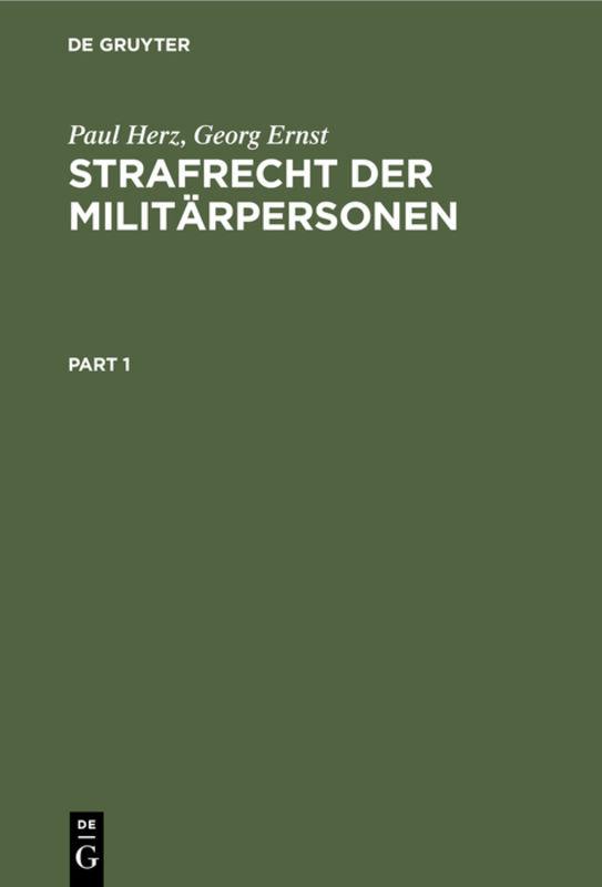 Cover-Bild Strafrecht der Militärpersonen