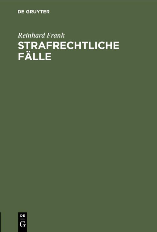 Cover-Bild Strafrechtliche Fälle