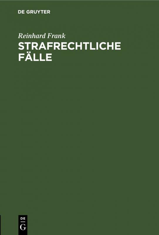 Cover-Bild Strafrechtliche Fälle